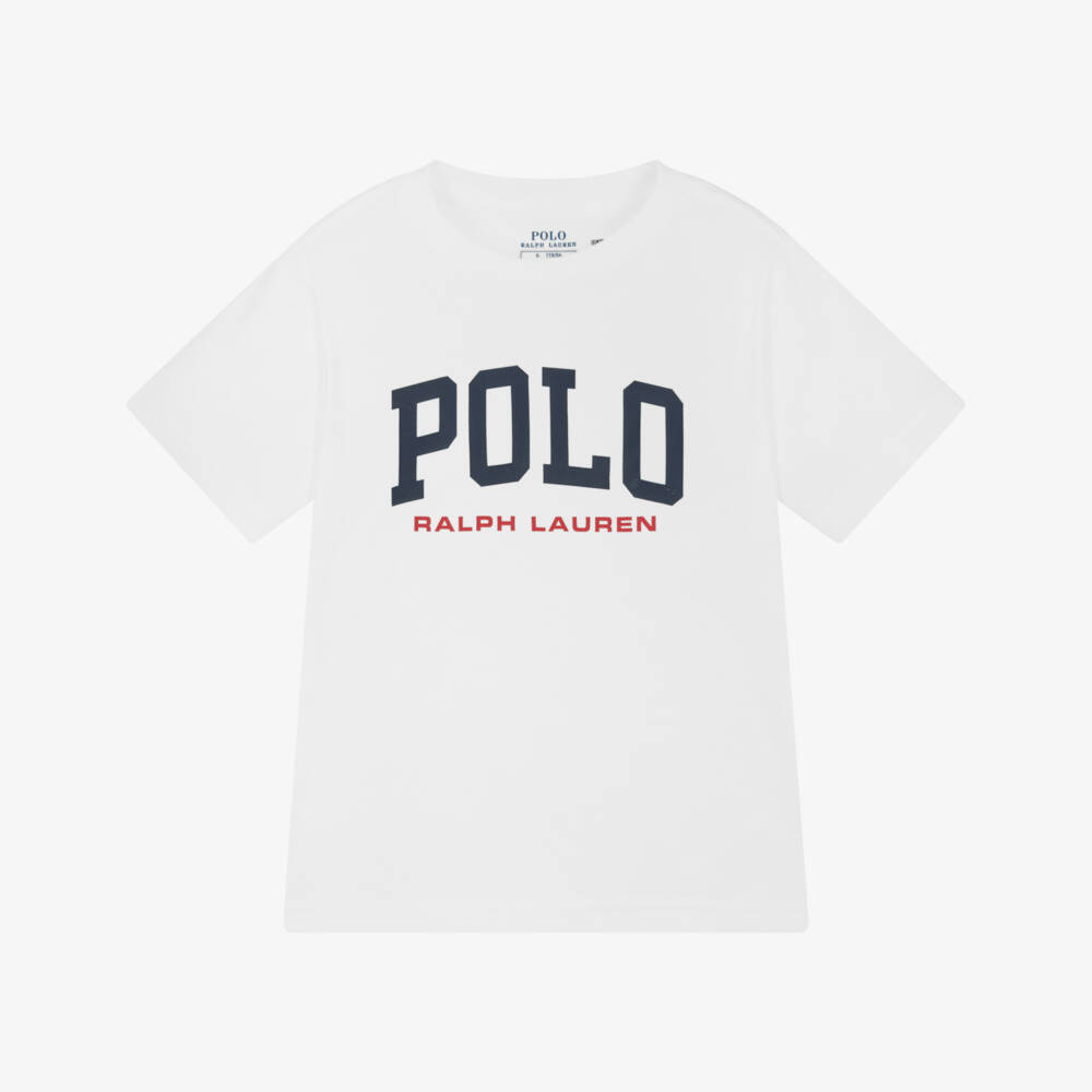 Ralph Lauren-Boys Classic White Cotton Tee | Childrensalon Outlet