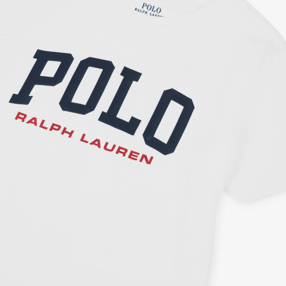 Ralph Lauren-Boys Classic White Cotton Tee | Childrensalon Outlet