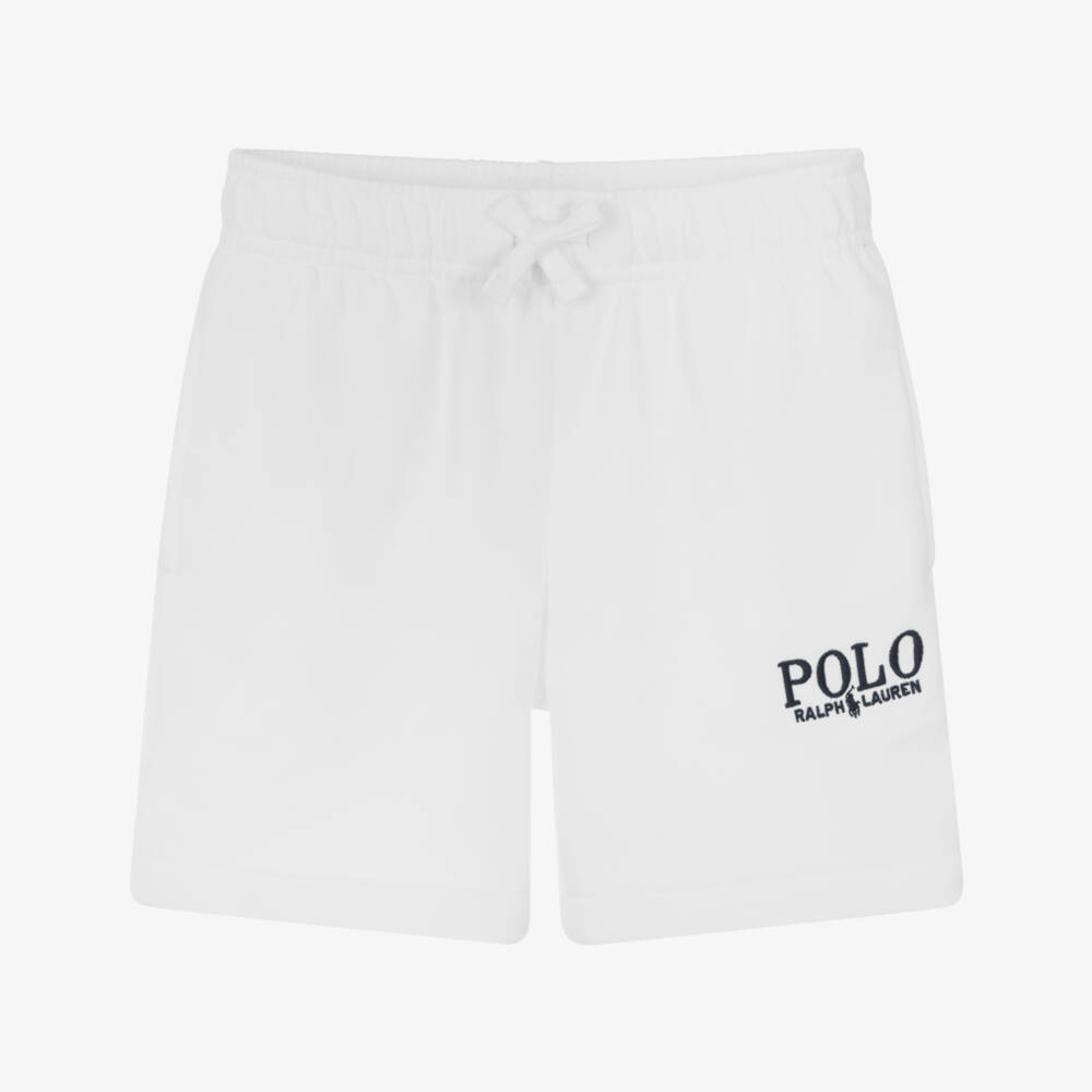 Ralph Lauren-Boys Classic White Drawstring Shorts | Childrensalon Outlet