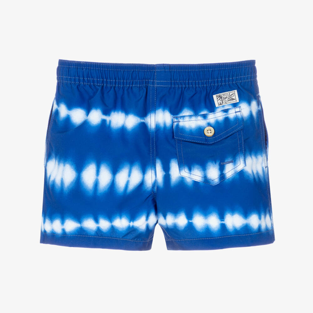 Ralph Lauren-Boys Cobalt Blue Tie-Dye Swim Shorts | Childrensalon Outlet