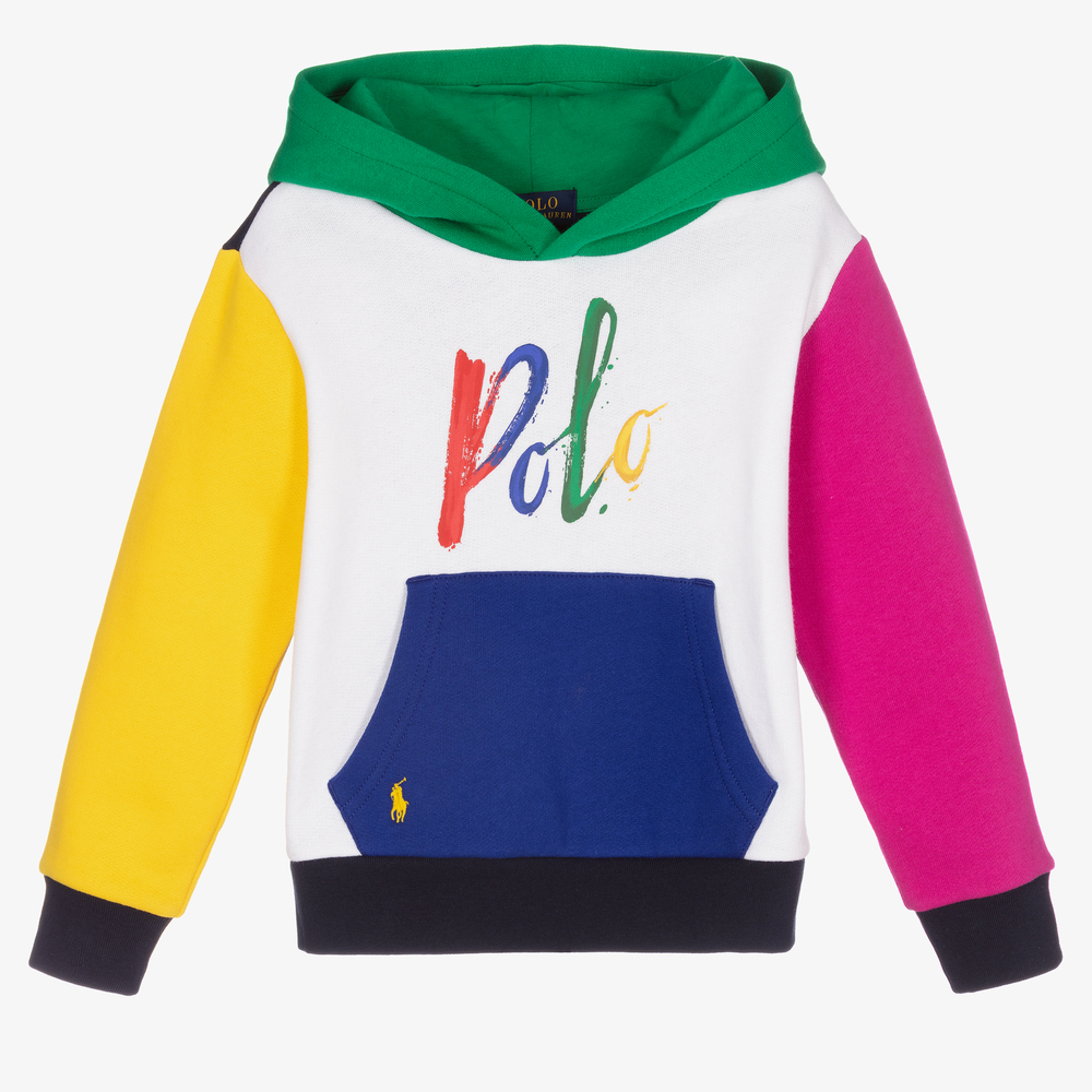 Polo Ralph Lauren - Boys Colourblock Logo Hoodie | Childrensalon