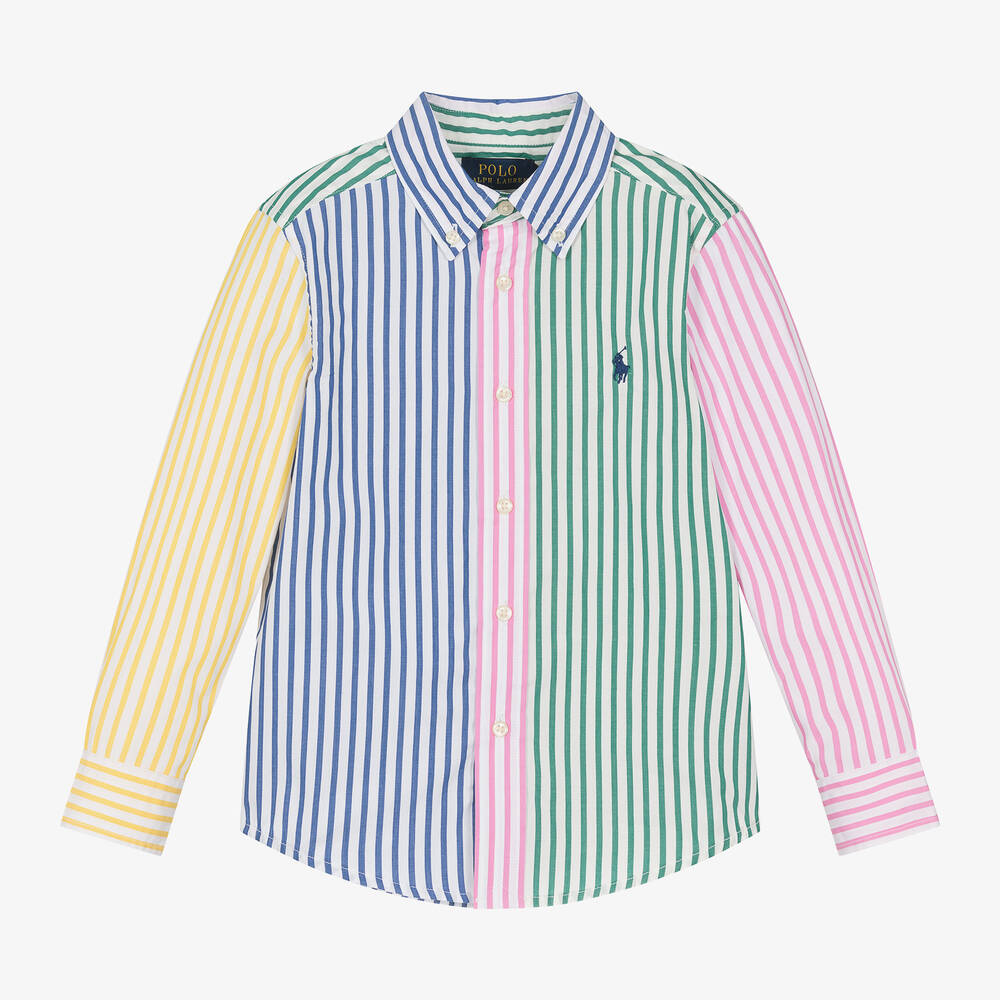 Pink and blue ralph lauren shirt top