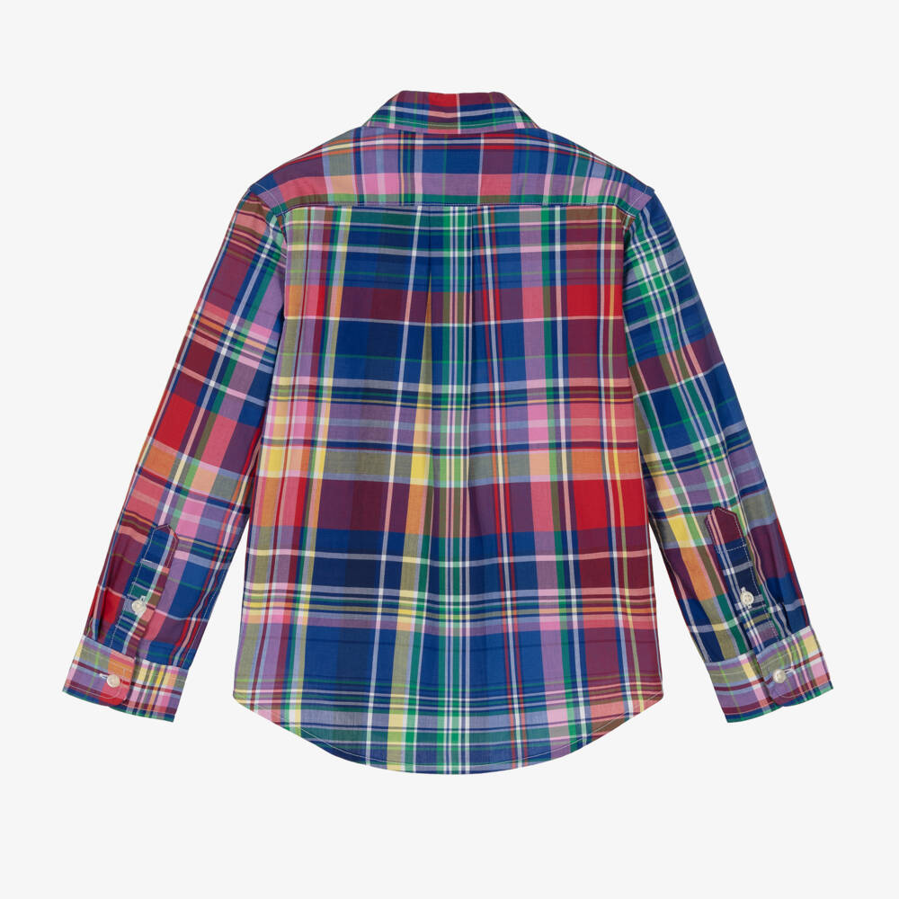Ralph Lauren-Boys Colourful Plaid Cotton Shirt | Childrensalon Outlet
