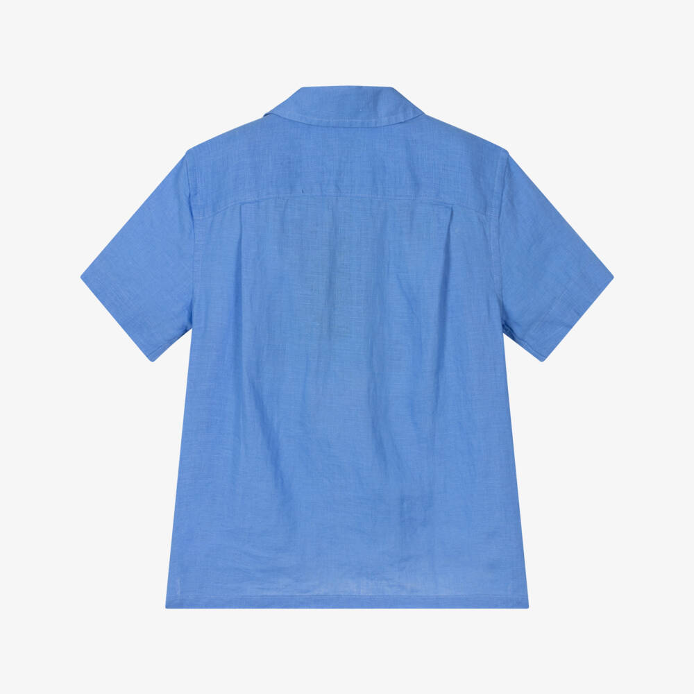 Ralph Lauren-قميص كتان أزرق أنيق للأولاد | Childrensalon Outlet