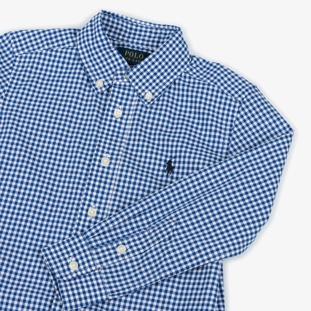 Ralph Lauren-Boys Cotton Checkered Shirt | Childrensalon Outlet