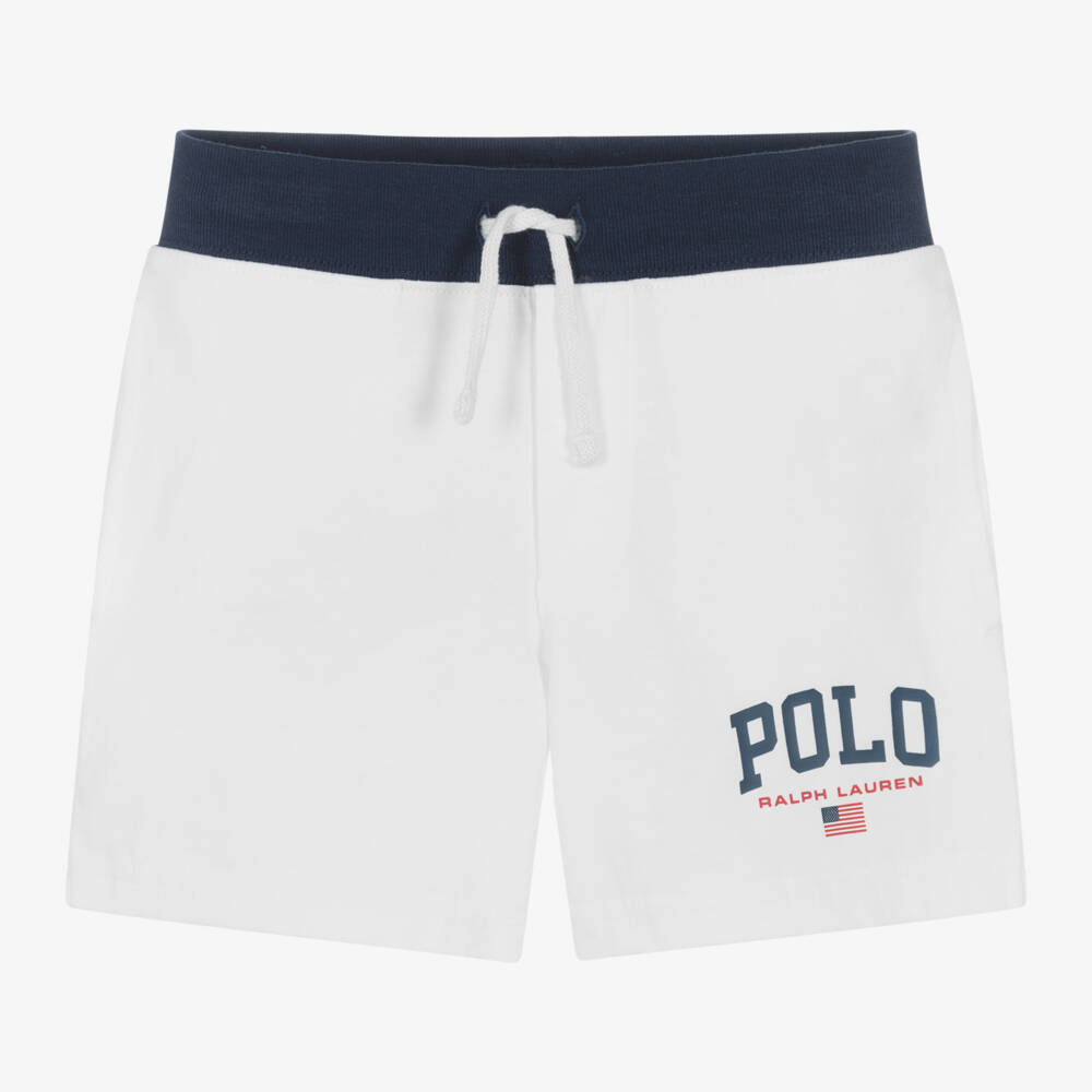 Ralph Lauren-Boys Cotton Logo Drawstring Shorts | Childrensalon Outlet