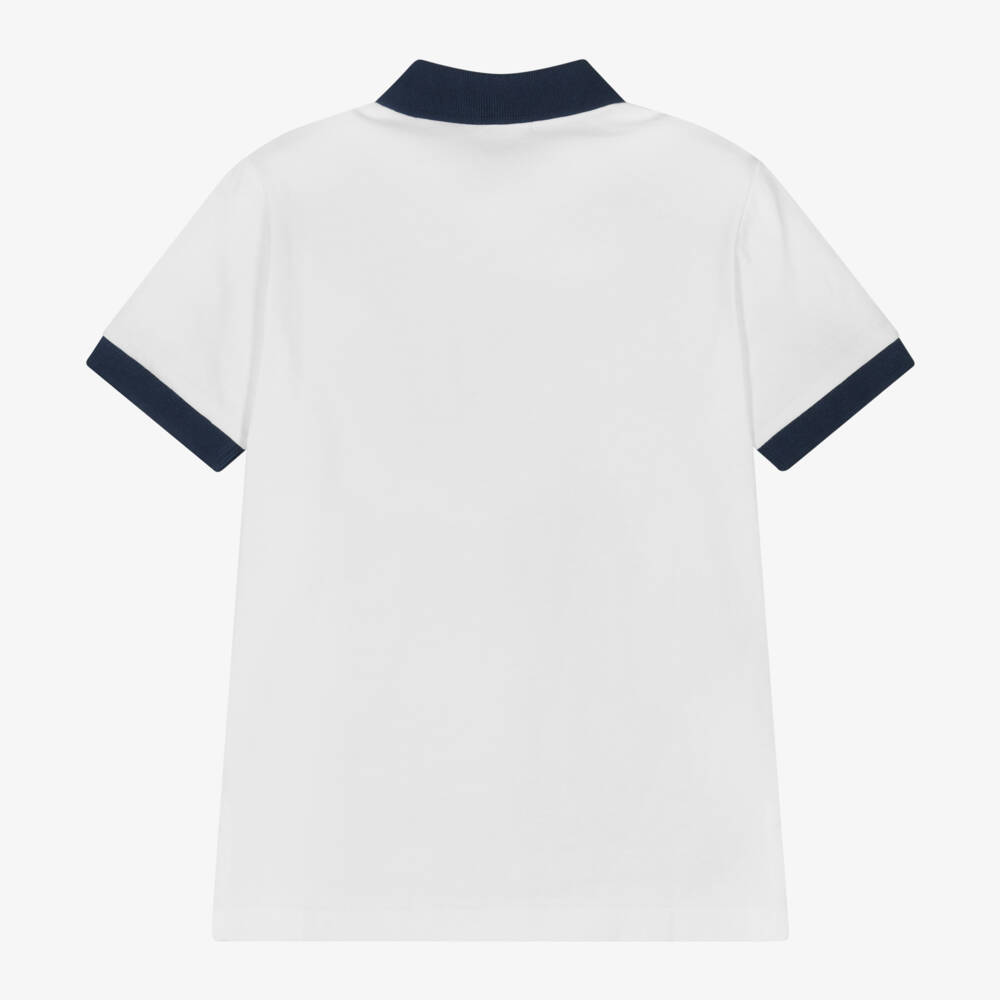 Ralph Lauren-Boys Cotton Polo Shirt in White | Childrensalon Outlet