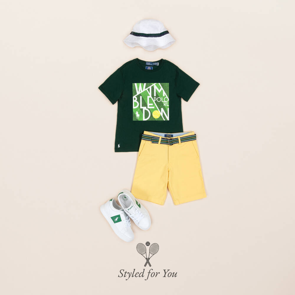 Ralph Lauren-Футболка из хлопка для мальчиков Вимблдон | Childrensalon Outlet