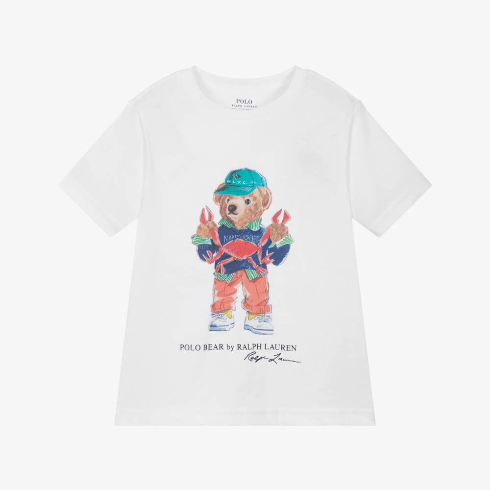 Ralph Lauren-Boys Cotton Seaside Bear Tee | Childrensalon Outlet