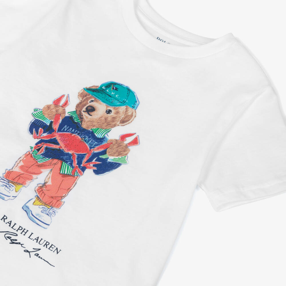 Ralph Lauren-Boys Cotton Seaside Bear Tee | Childrensalon Outlet