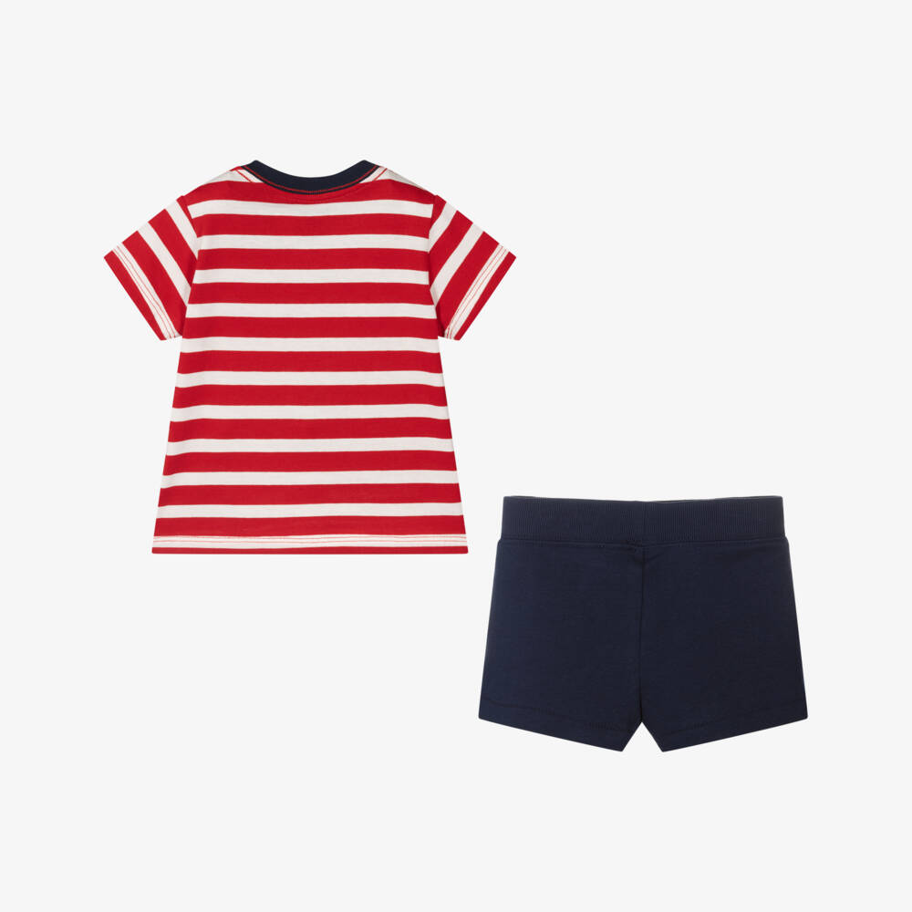 Ralph Lauren-Boys Cotton Set in Red & Navy | Childrensalon Outlet