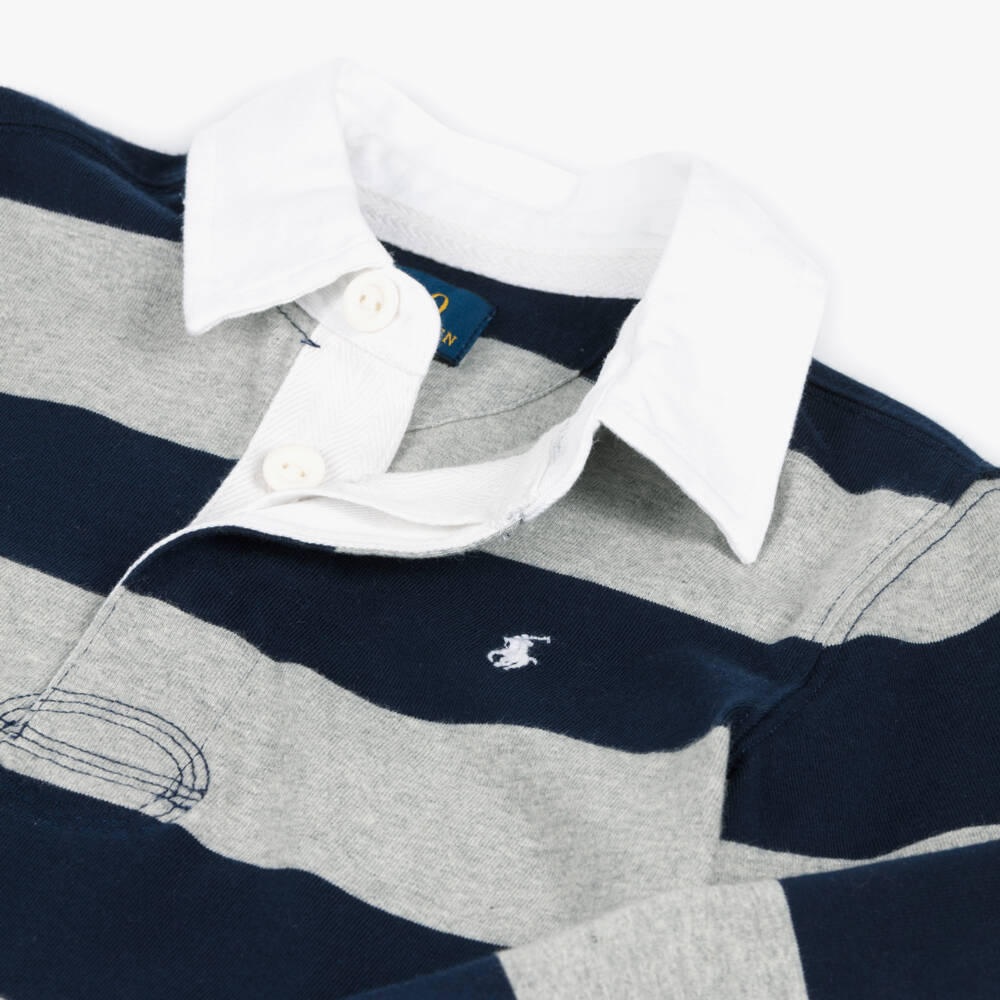 Ralph Lauren-Boys Cotton Striped Rugby Polo | Childrensalon Outlet