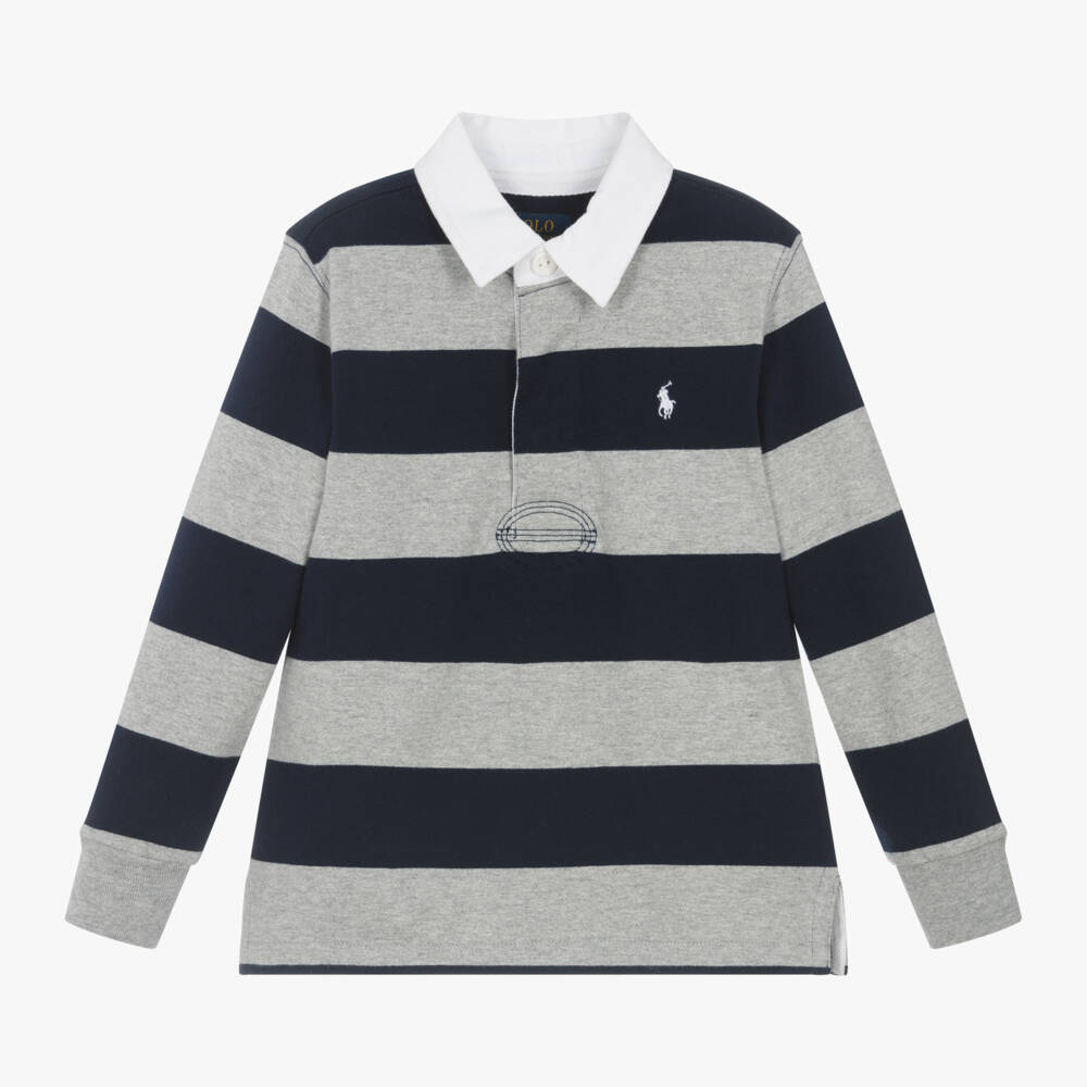 Ralph Lauren-Boys Cotton Striped Rugby Polo | Childrensalon Outlet