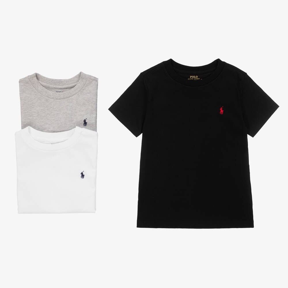 Polo Ralph Lauren - T-shirts en coton Garçon (x3) | Childrensalon