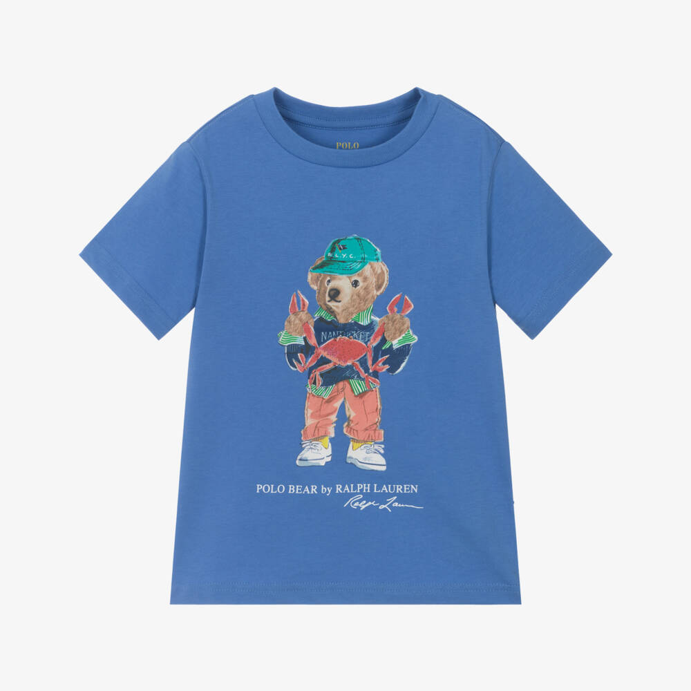 Ralph Lauren-Boys Cotton Tee with Bear Design | Childrensalon Outlet