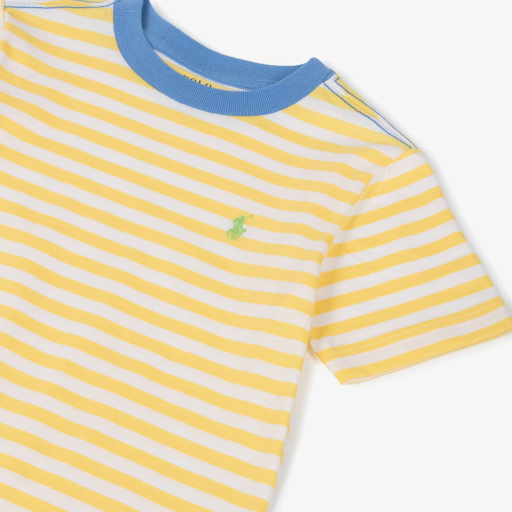 Ralph Lauren-Boys Cotton Tee with Stripes | Childrensalon Outlet
