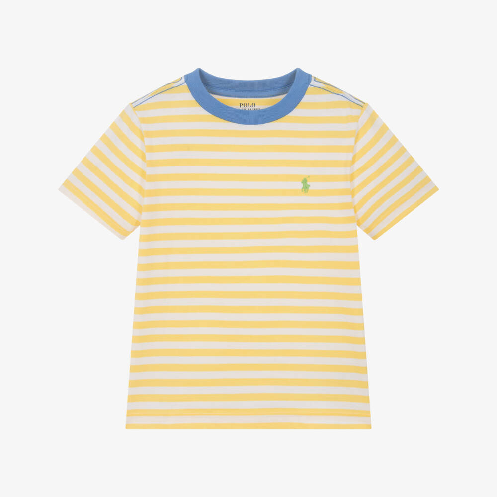 Ralph Lauren-Boys Cotton Tee with Stripes | Childrensalon Outlet