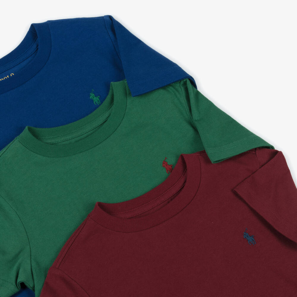 Ralph Lauren-Boys Cotton Tees Trio Set | Childrensalon Outlet