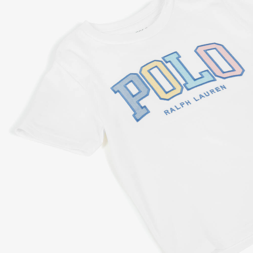 Ralph Lauren-Boys Cotton White Polo Tee | Childrensalon Outlet