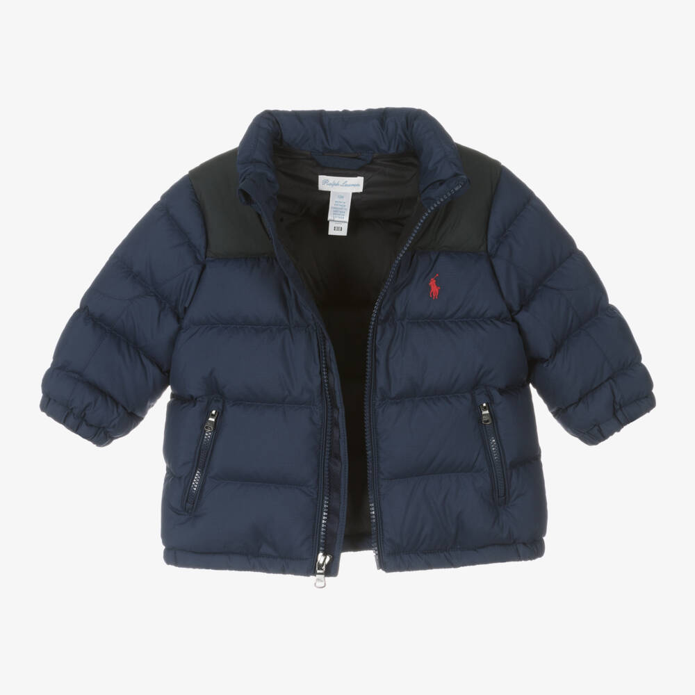 Ralph Lauren-Boys Cozy Blue & Black Snowsuit | Childrensalon Outlet