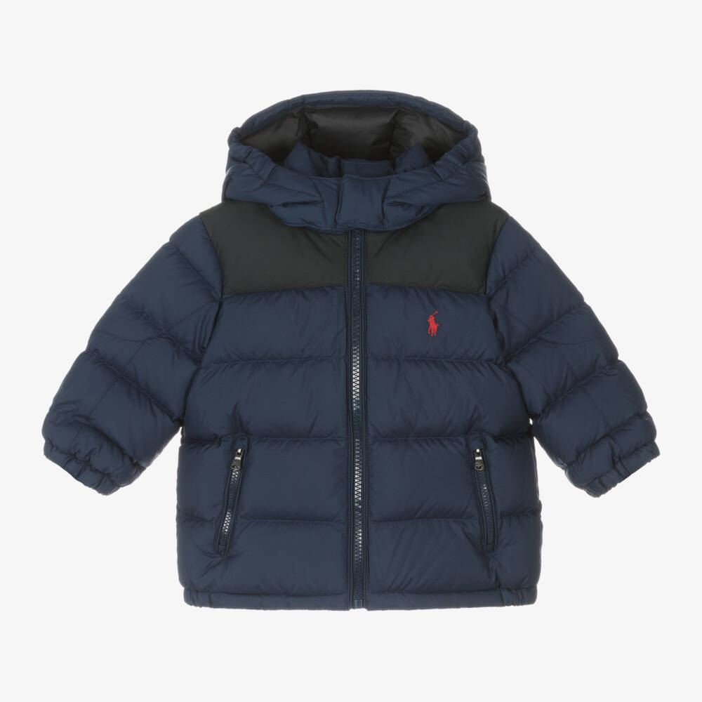 Ralph Lauren-Boys Cozy Blue & Black Snowsuit | Childrensalon Outlet