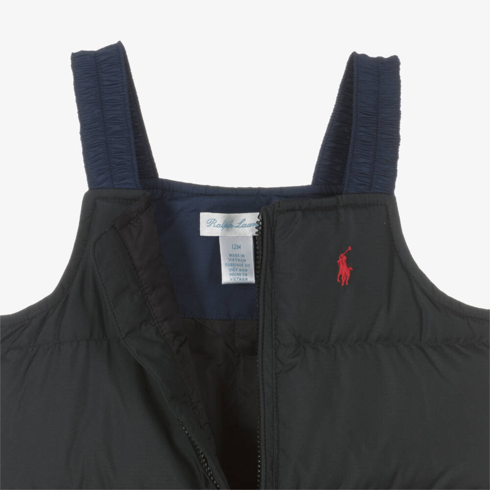 Ralph Lauren-Boys Cozy Blue & Black Snowsuit | Childrensalon Outlet