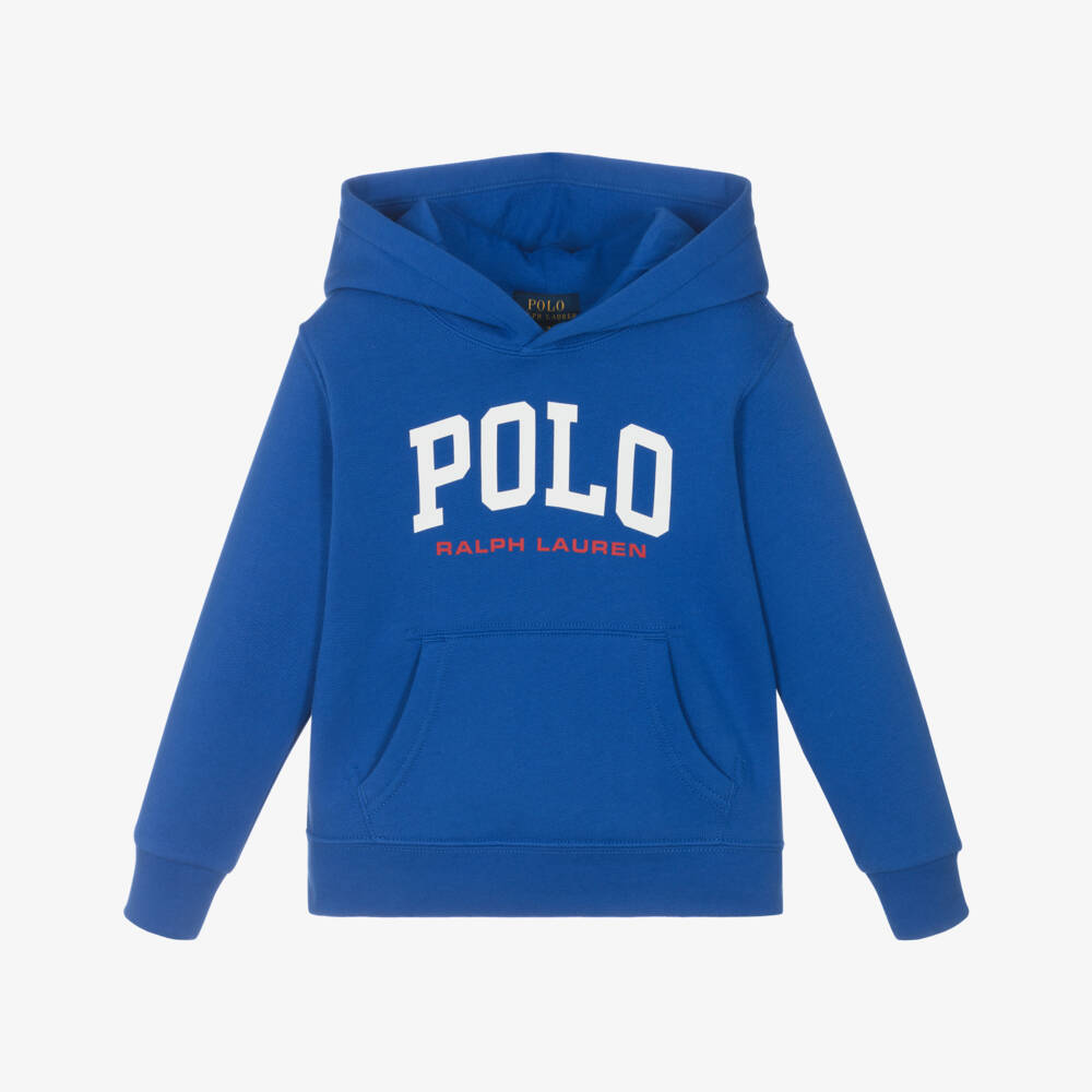 Ralph Lauren-Boys Cozy Blue Cotton Sweatshirt | Childrensalon Outlet