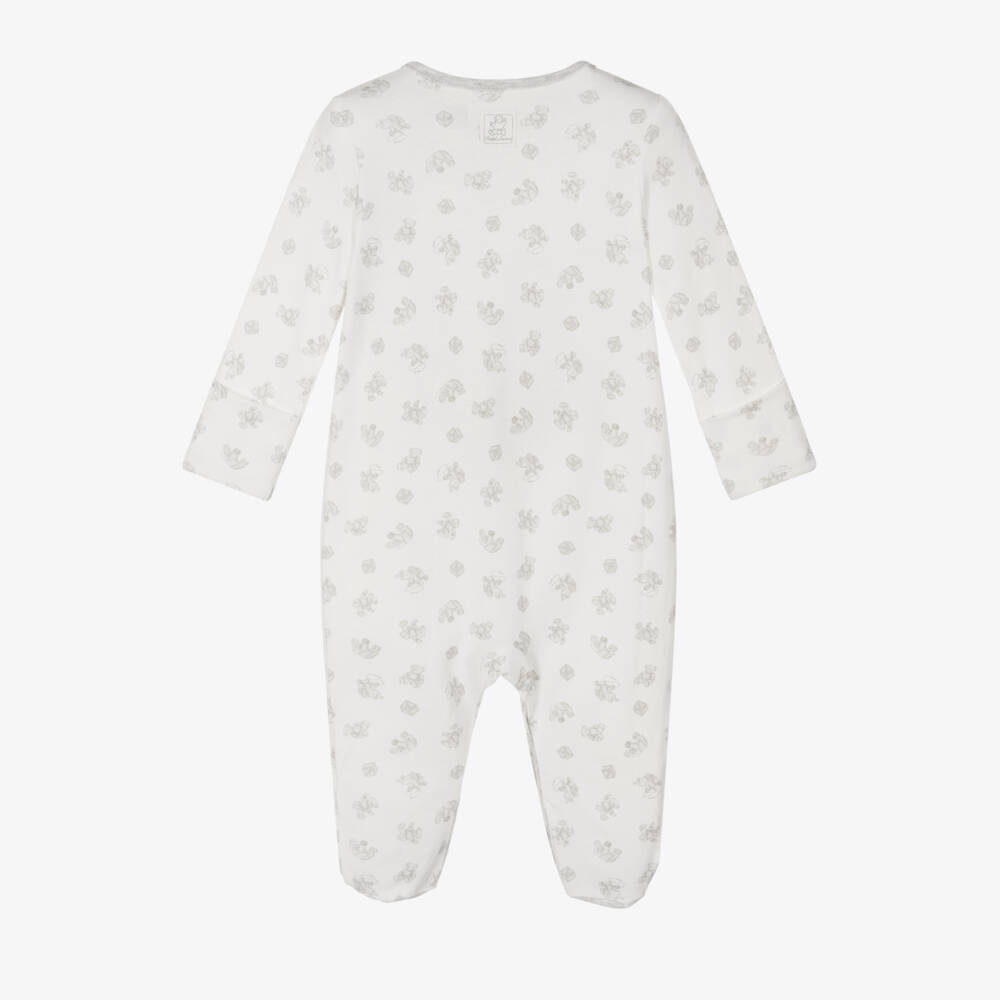 Ralph Lauren-Boys Cozy Grey-Patterned Cotton Sleepsuit | Childrensalon Outlet