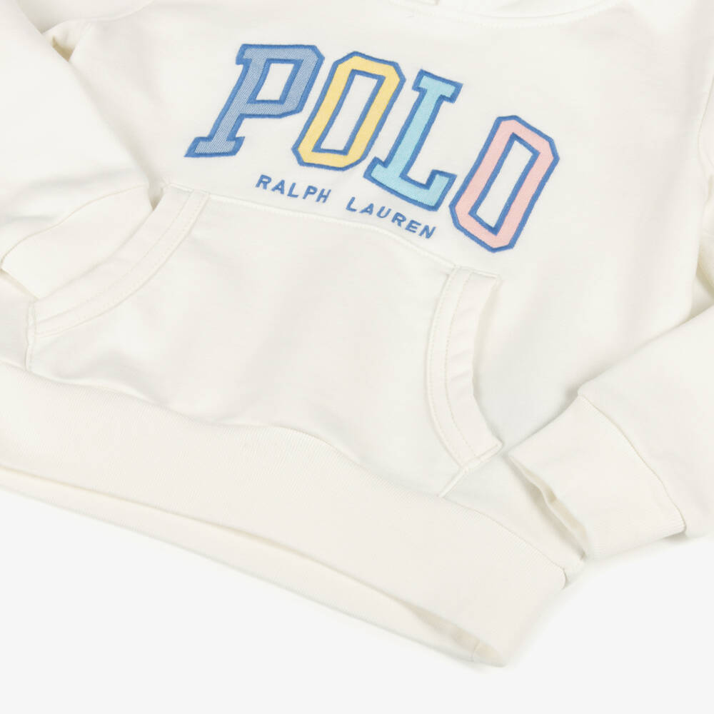 Ralph Lauren-Boys Cozy White Polo Sweatshirt | Childrensalon Outlet