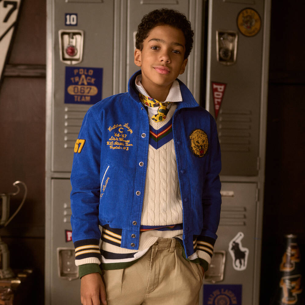 Ralph Lauren-Boys Cream Cotton Cable Sweater | Childrensalon Outlet