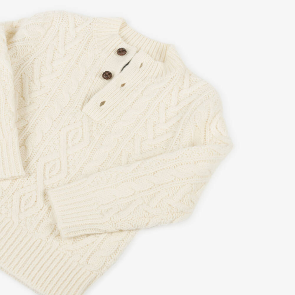 Ralph Lauren-Кремовый шерстяной и кашемировый свитер для мальчиков | Childrensalon Outlet