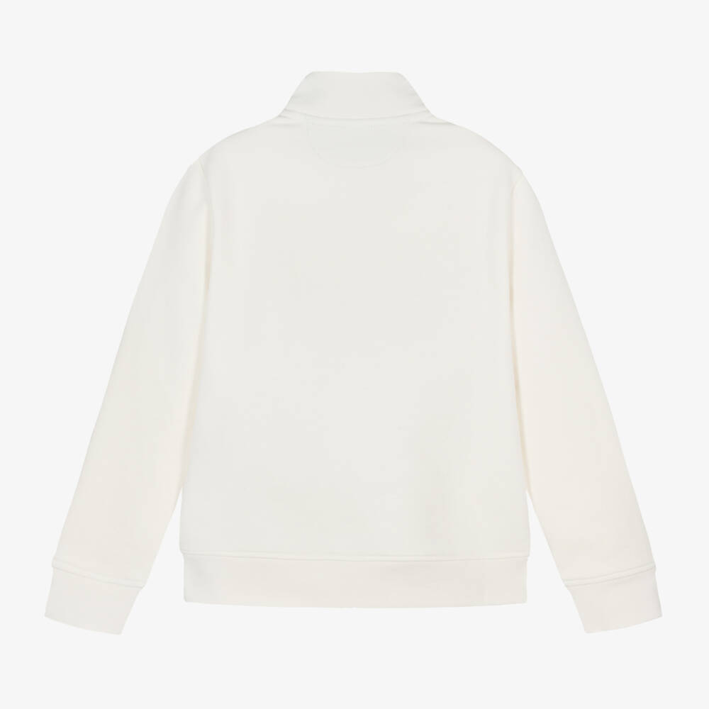 Ralph Lauren-Boys Creamy Cotton Zip Jacket | Childrensalon Outlet