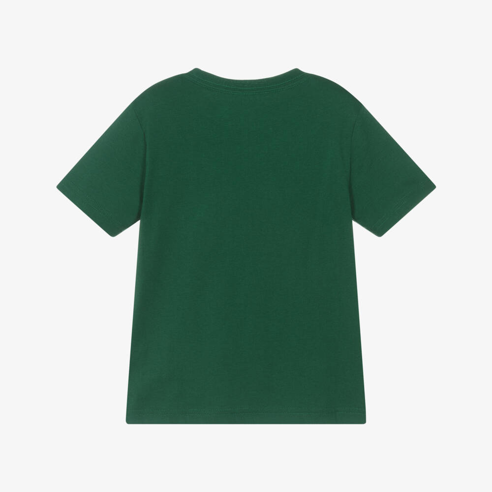 Ralph Lauren-Boys Dark Forest Green Cotton T-Shirt | Childrensalon Outlet