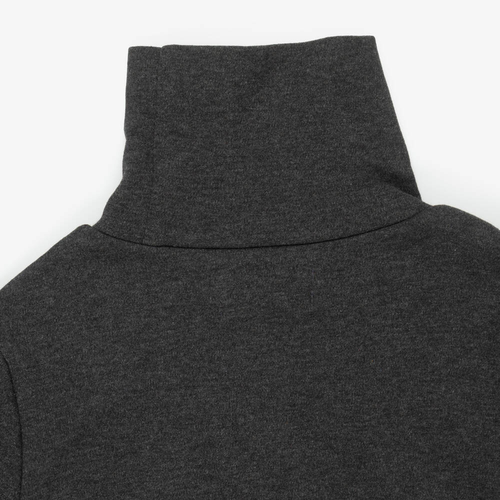 Ralph Lauren-Boys Dark Grey Cotton Roll Neck Top | Childrensalon Outlet