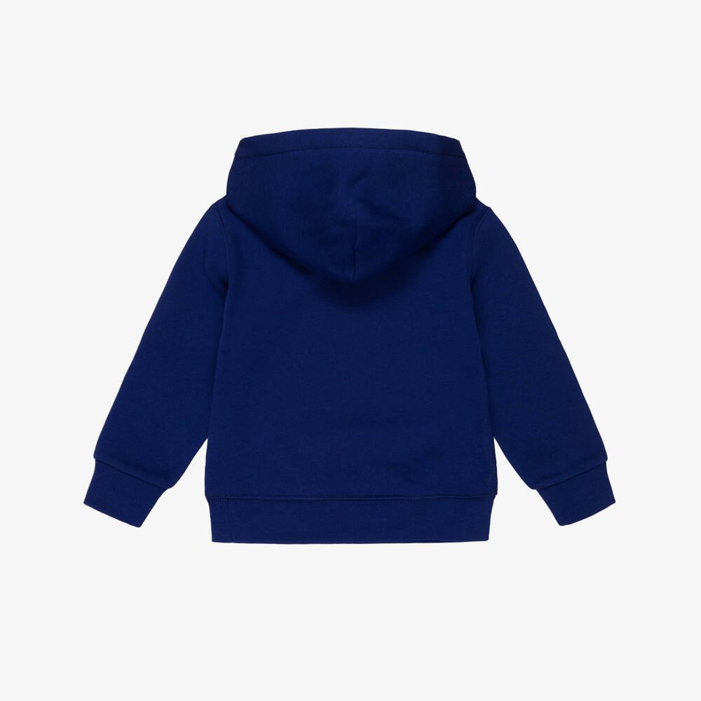 Ralph Lauren-Boys Dark Royal Blue Hoodie with Polo Bear Print | Childrensalon Outlet