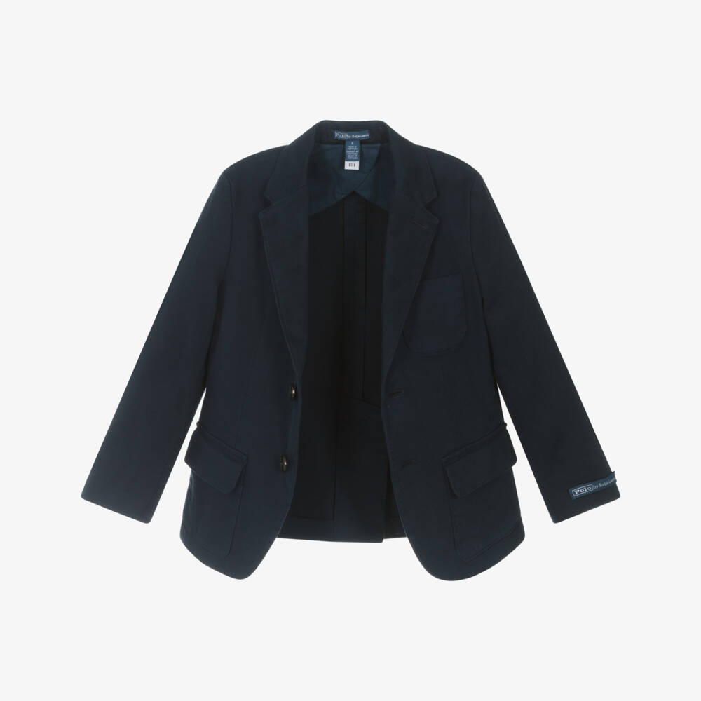Ralph Lauren-Boys Elegant Cotton Navy Jacket | Childrensalon Outlet