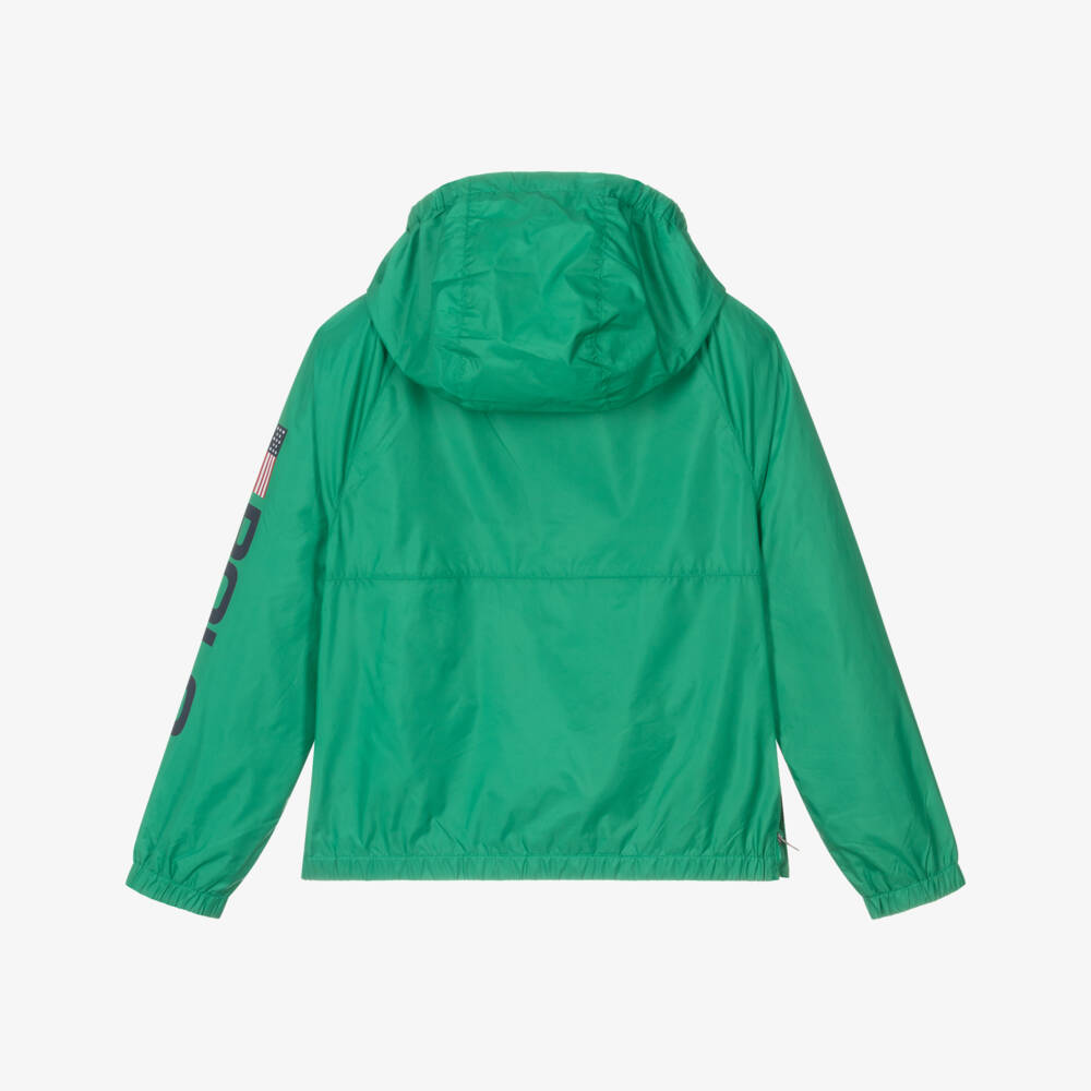 Ralph Lauren-Boys Emerald Hooded Raincoat | Childrensalon Outlet