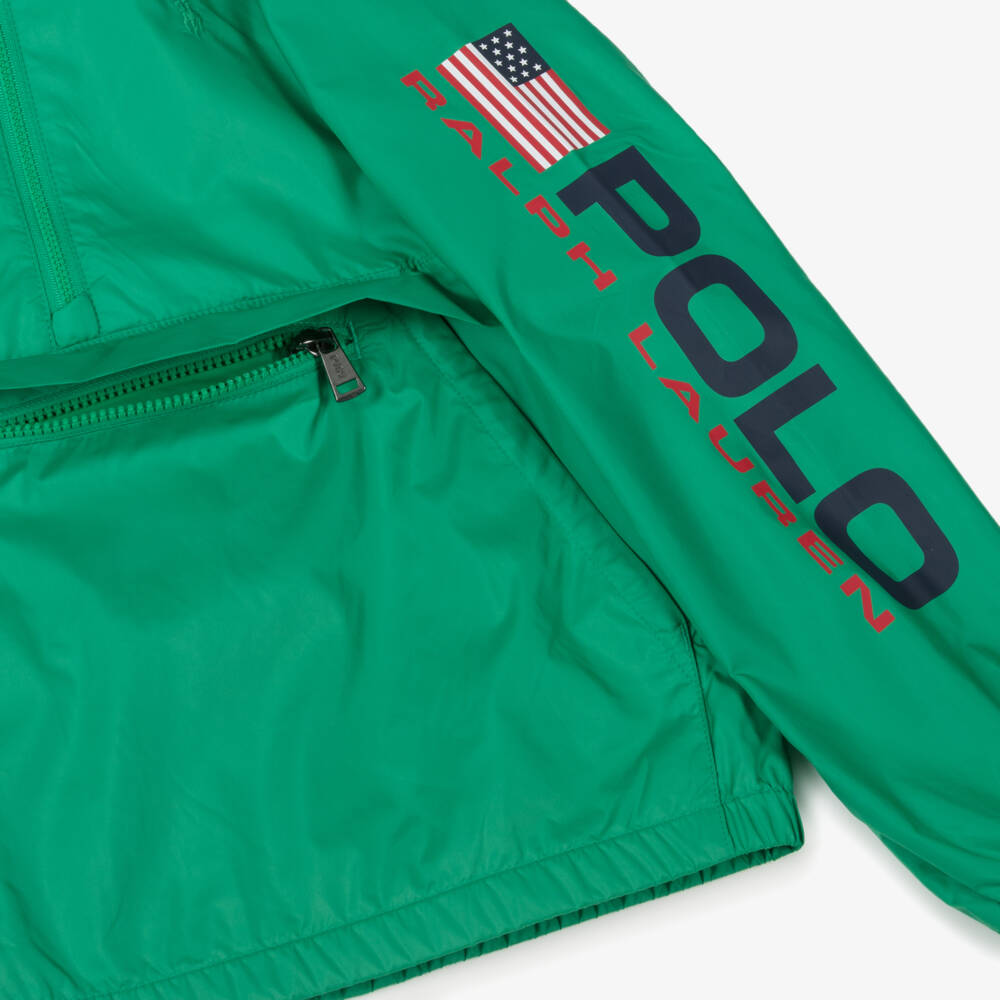 Ralph Lauren-Boys Emerald Hooded Raincoat | Childrensalon Outlet