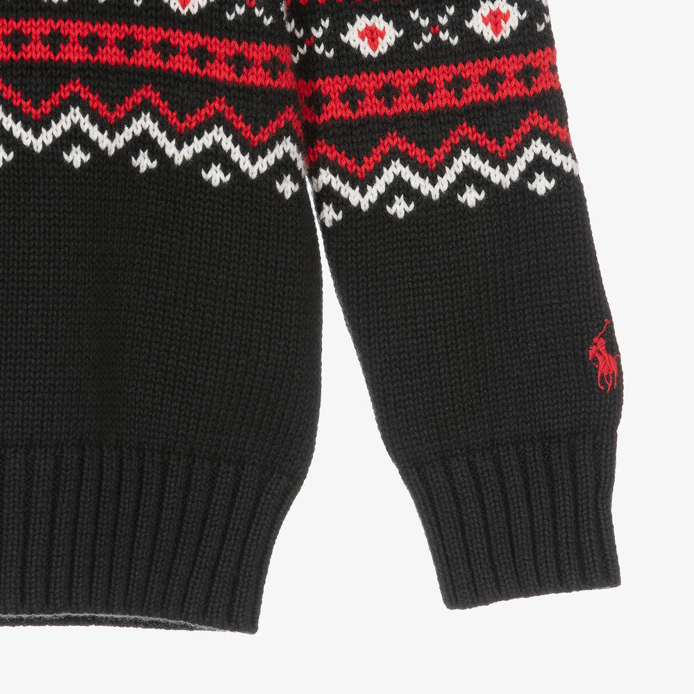 Polo Ralph Lauren Pull de Noel en maille garcon