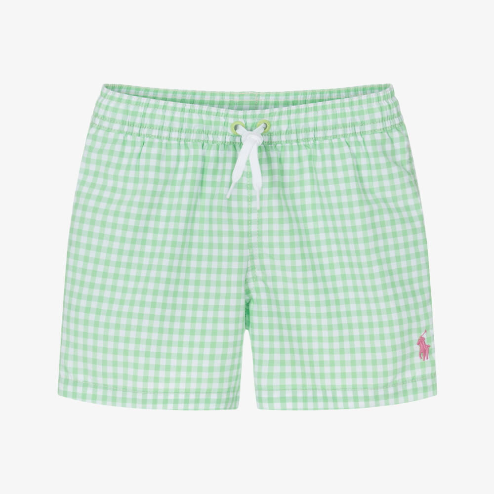 Ralph Lauren-Boys Gingham Beach Swimwear | Childrensalon Outlet