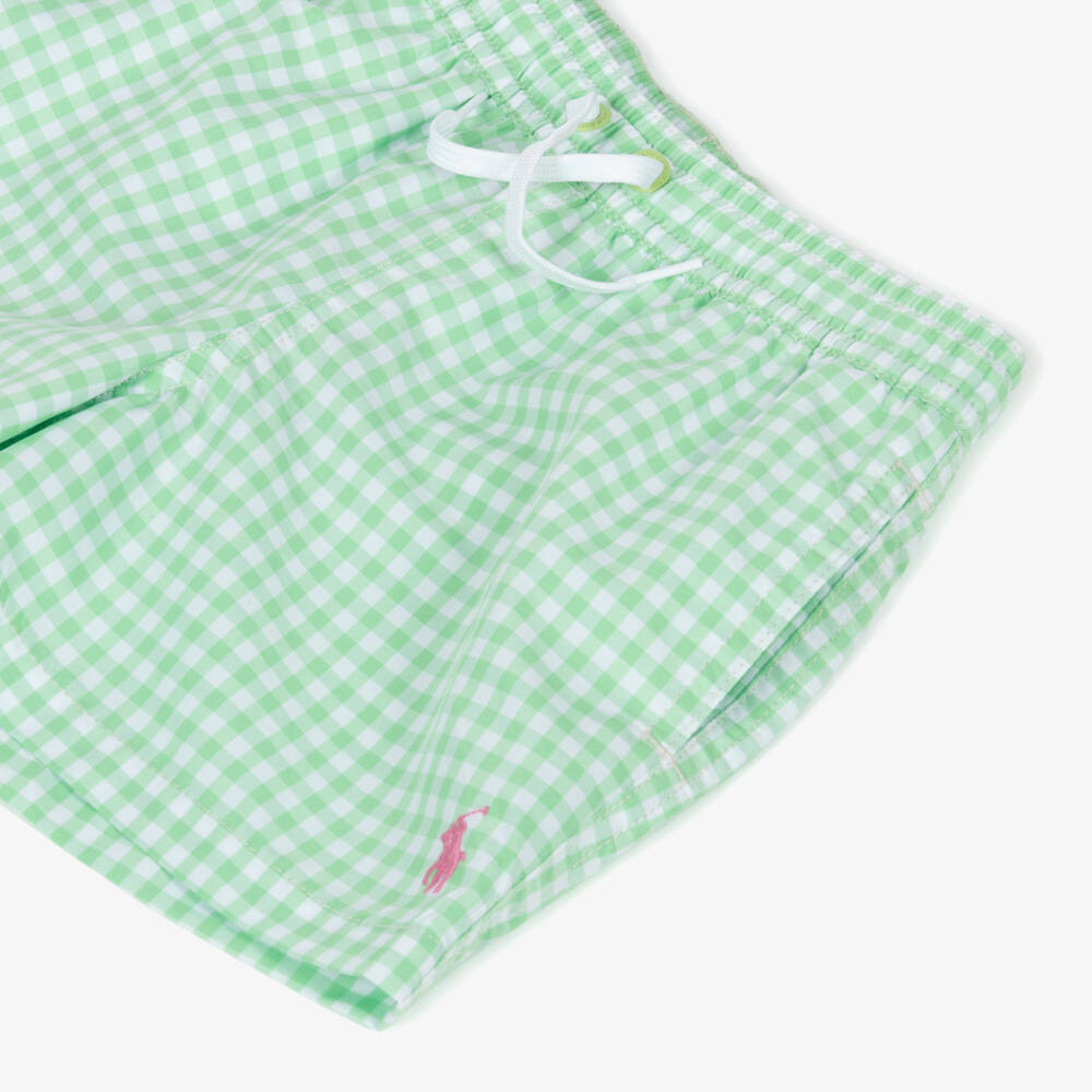 Ralph Lauren-Boys Gingham Beach Swimwear | Childrensalon Outlet