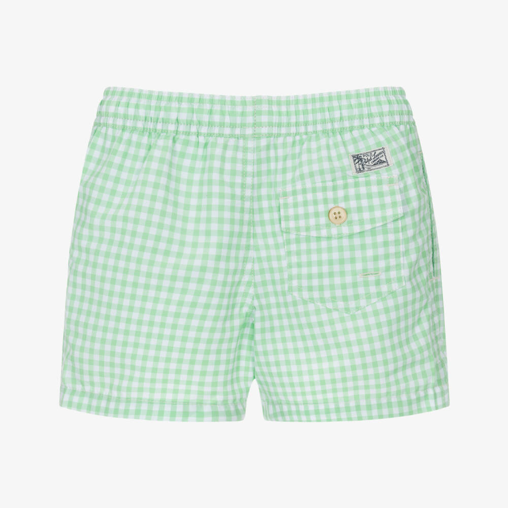 Ralph Lauren-Boys Gingham Beach Swimwear | Childrensalon Outlet