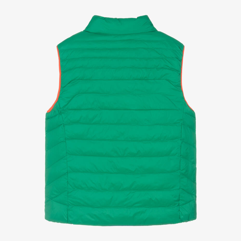 Ralph Lauren-Boys Green & Blue Reversible Puffer Gilet | Childrensalon Outlet