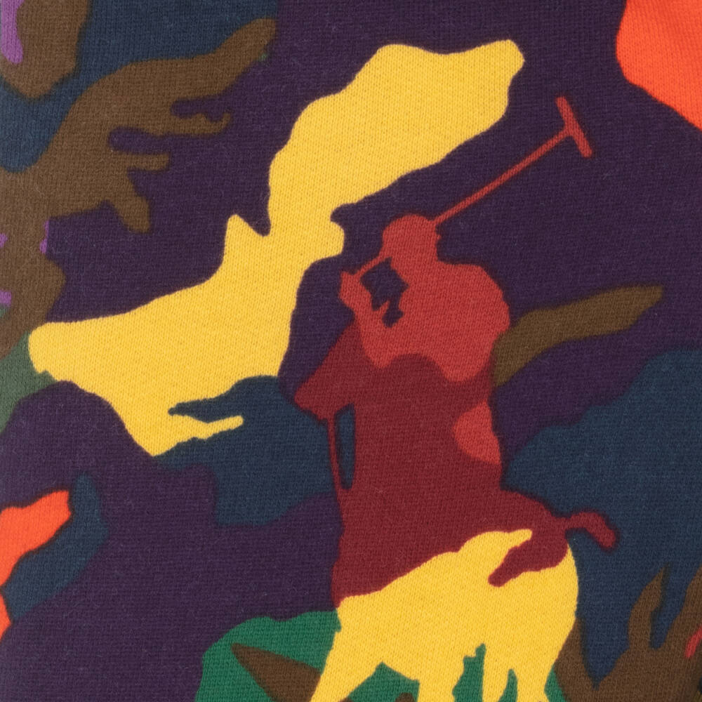 Поло Ralph Lauren-Зеленые хлопковые джоггеры с камуфляжным принтом для мальчиков | Childrensalon Outlet