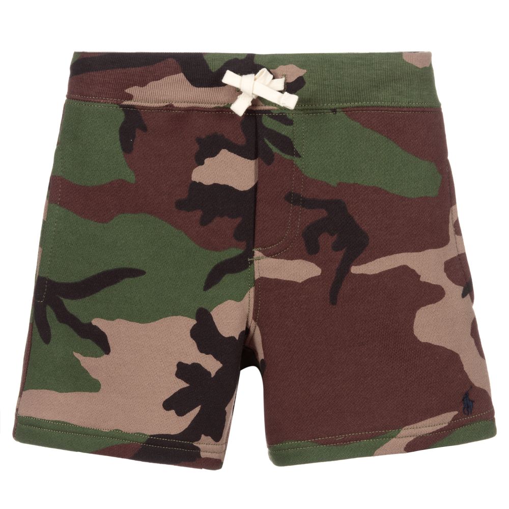 Polo Ralph Lauren - Grüne Shorts mit Tarnmuster (J) | Childrensalon