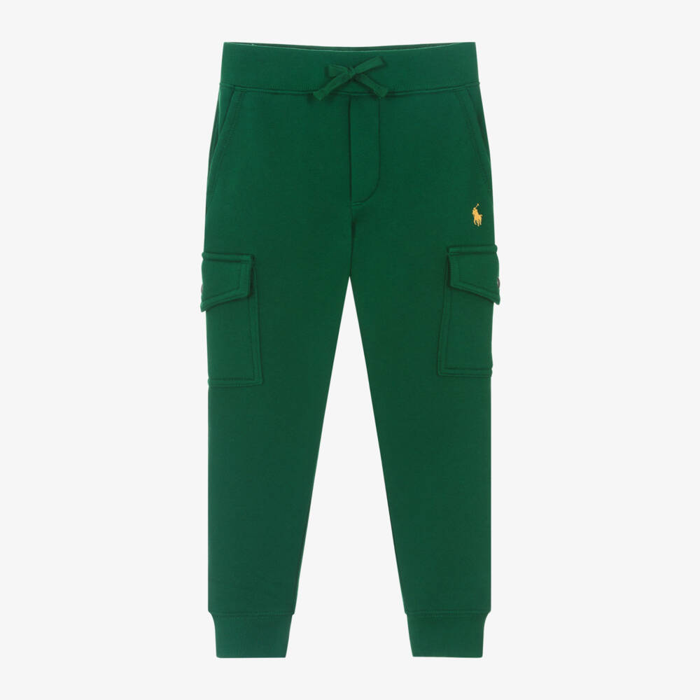 Ralph Lauren-Boys Green Cargo Trousers | Childrensalon Outlet