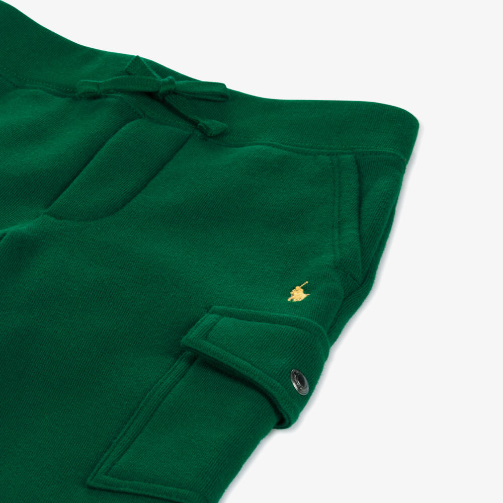 Ralph Lauren-بنطلون رياضي قطن لون أخضر للأولاد | Childrensalon Outlet