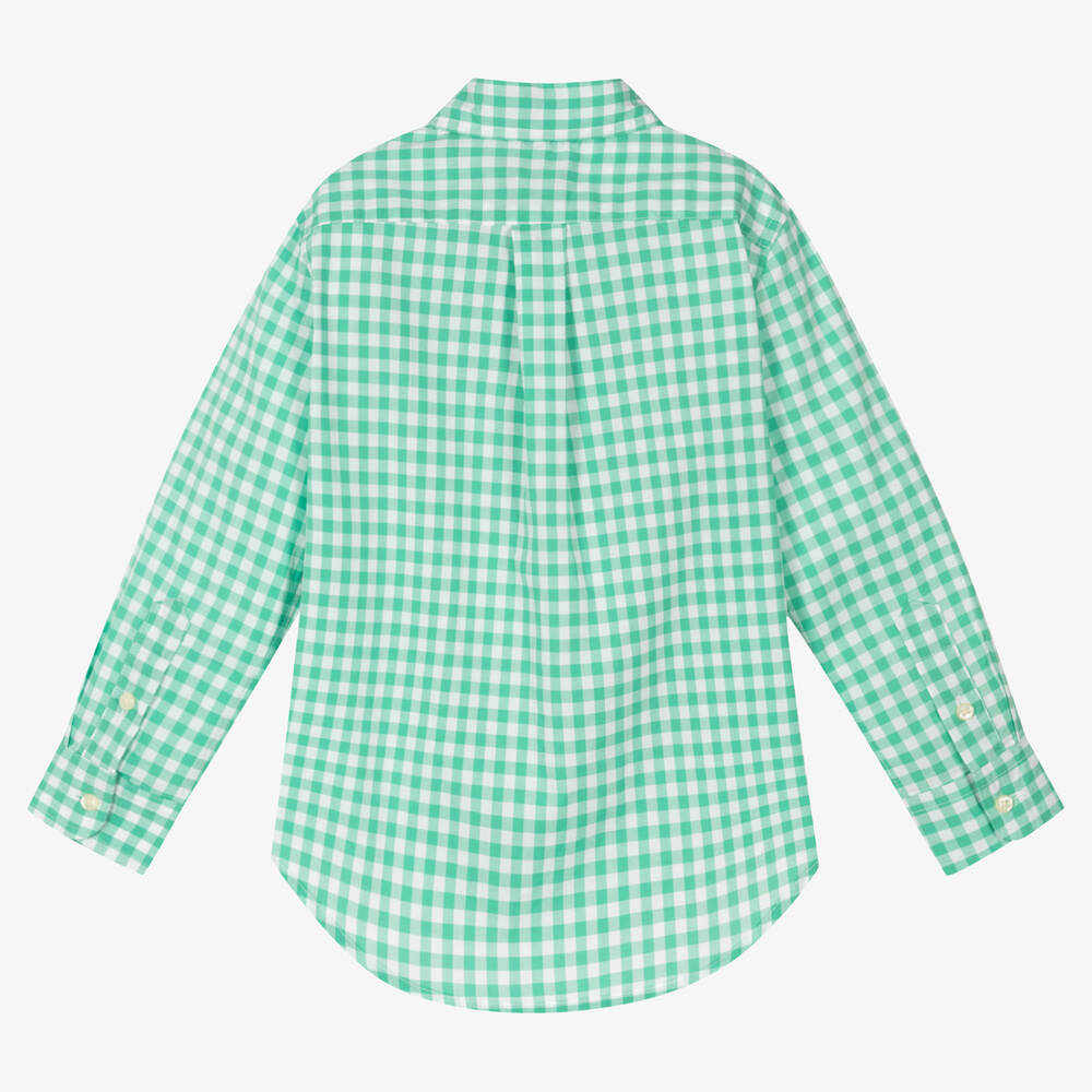 Ralph Lauren Chemise carreaux verte en coton