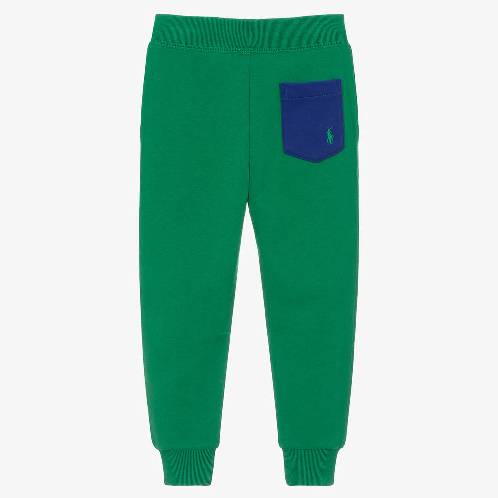 Ralph Lauren Jogging vert en coton pour garcon Childrensalon Outlet