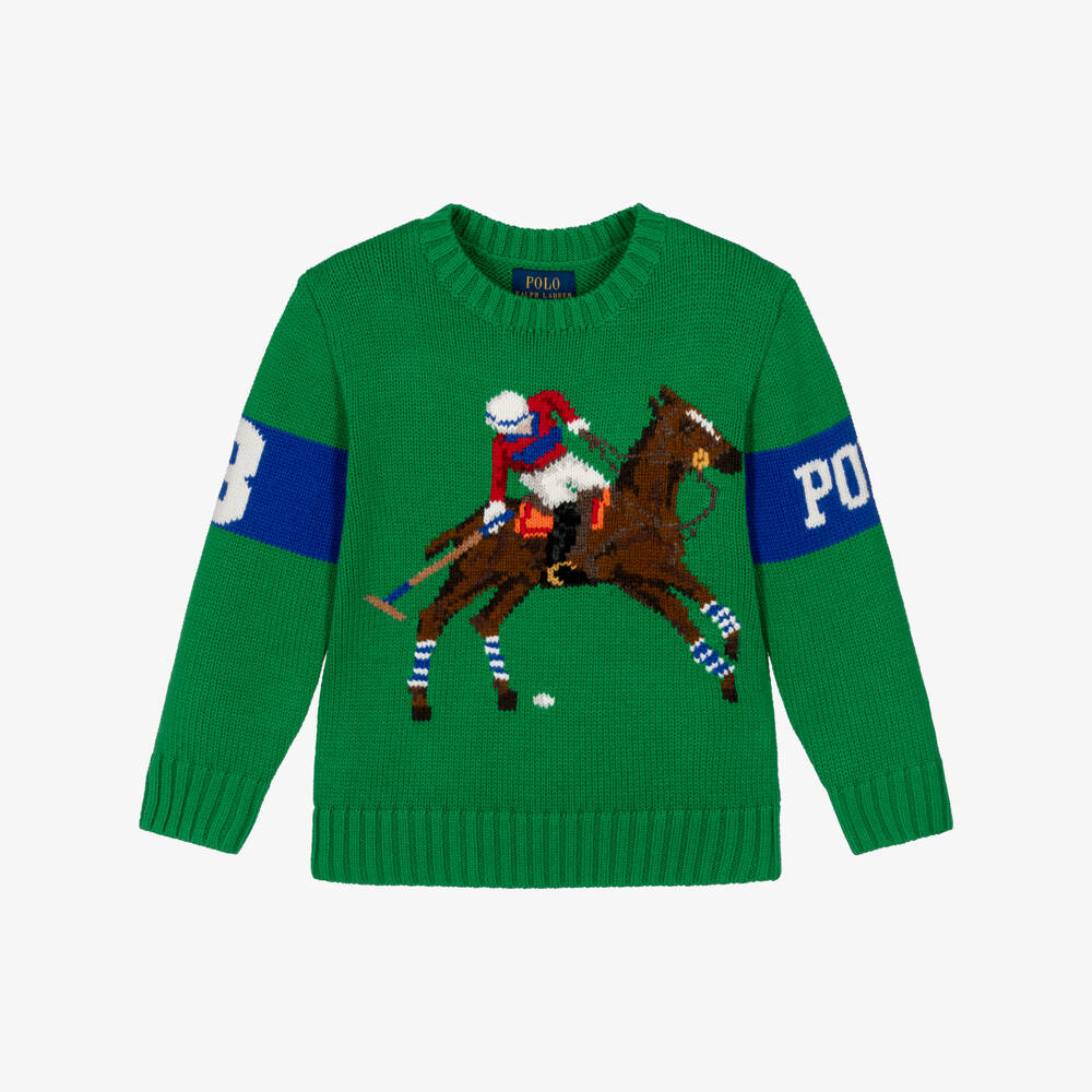 Ralph Lauren-Зеленый свитер для мальчиков | Childrensalon Outlet